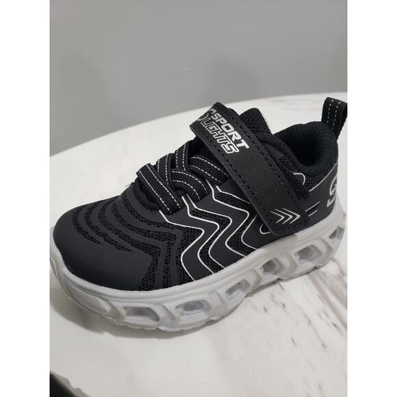 NEW Size‎ 5 Baby Walking Skechers Toddler Jarrod Sneakers Black Light Up - Picture 3 of 6